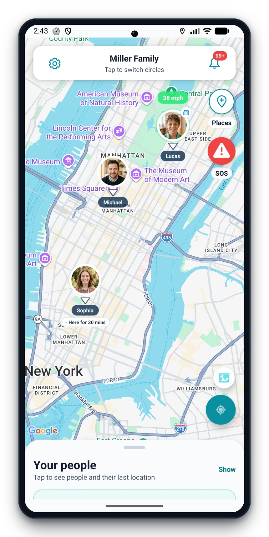 GeoFence Android App - Live Map & Member Stacks